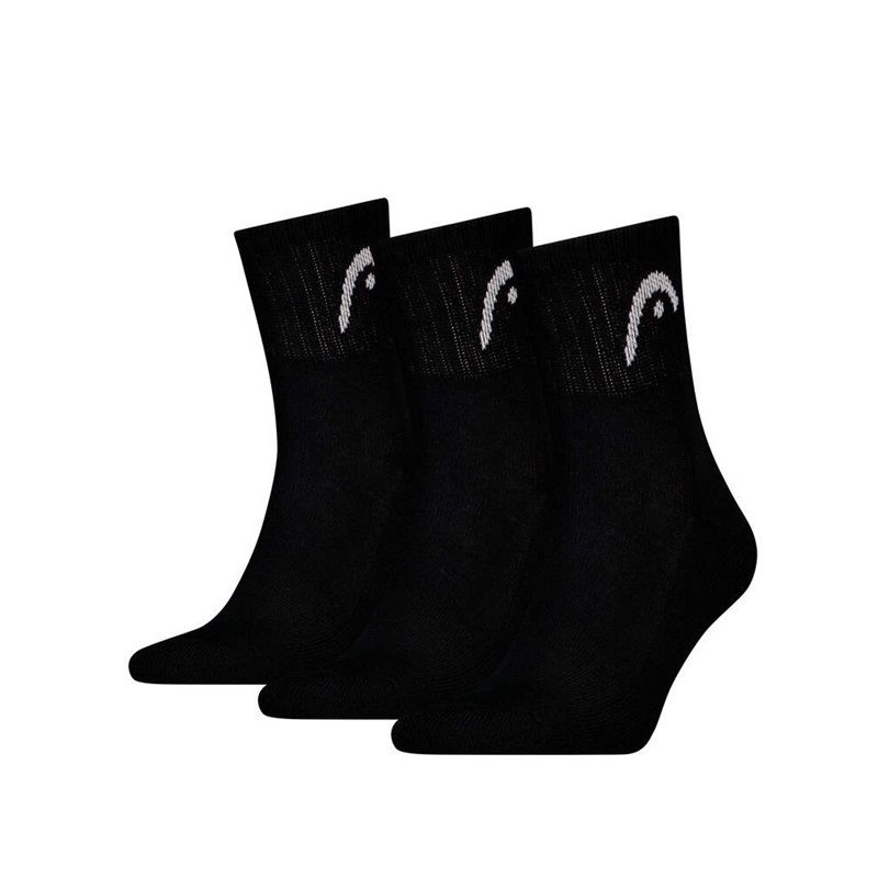 HEAD - Calcetin Head Club Crew Negro X3 Tenis Padel