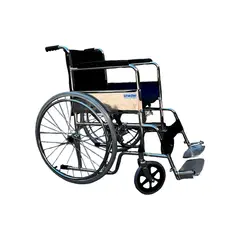 GENERICO - Silla De Ruedas Ruedas Macizas Plegable Cromada KJT601 Oneder