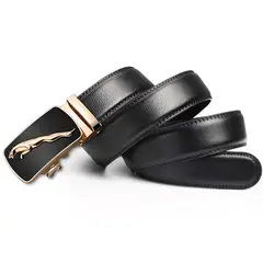 SN SONEC - Cinturón Jaguar Dorado ejecutivo hebilla automática hombre modelo