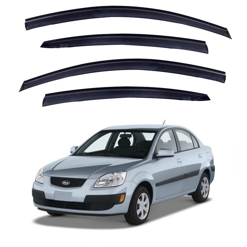 GENERICO - Aletas Bota Aguas Kia Rio 2005-2011 Auto Lluvia Aire Karvas