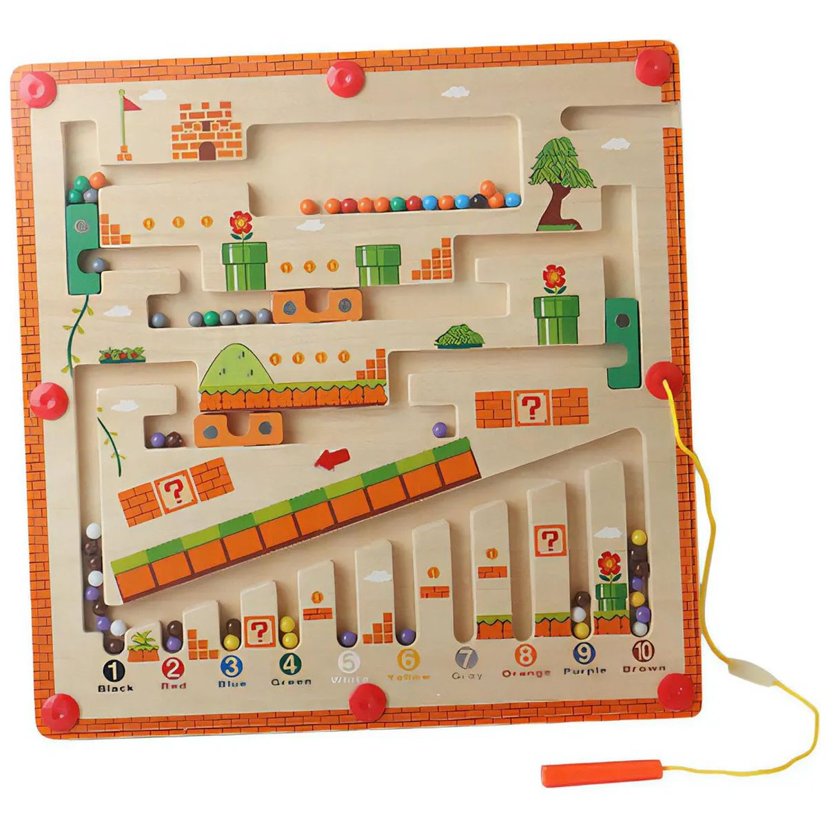 PUREPOWER - Tablero Magnético De Clasificación De Colores Montessori Toy