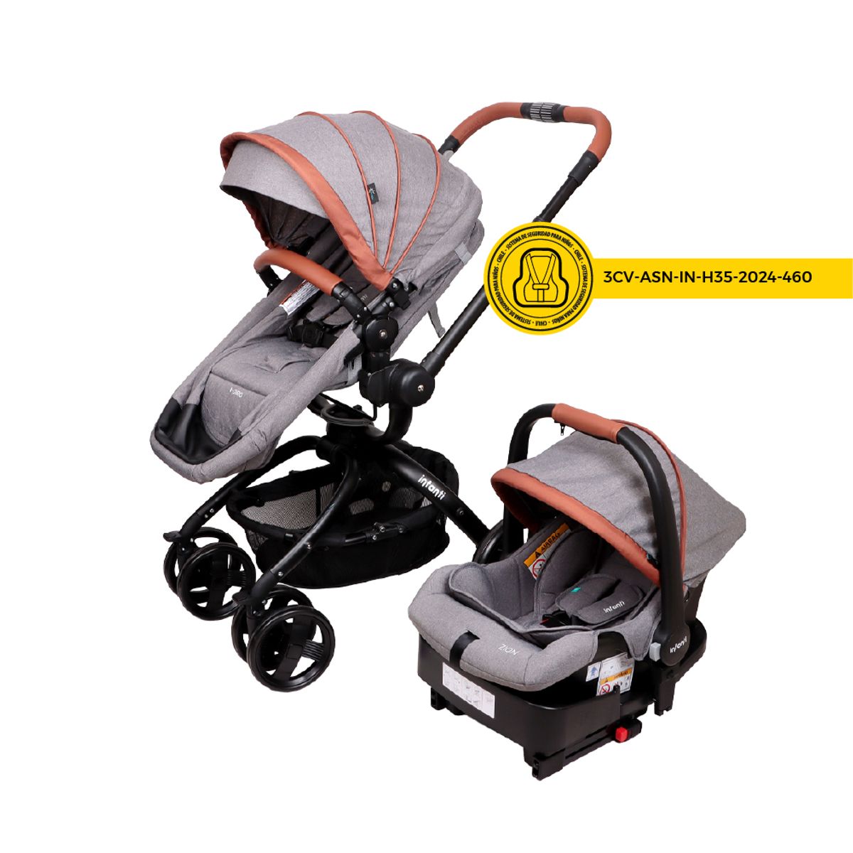 INFANTI - Coche Travel System I-Giro 2G Bright Gray Infanti