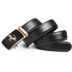 SN SONEC - Cinturón ejecutivo automático hombre formal Cavallino Dorado