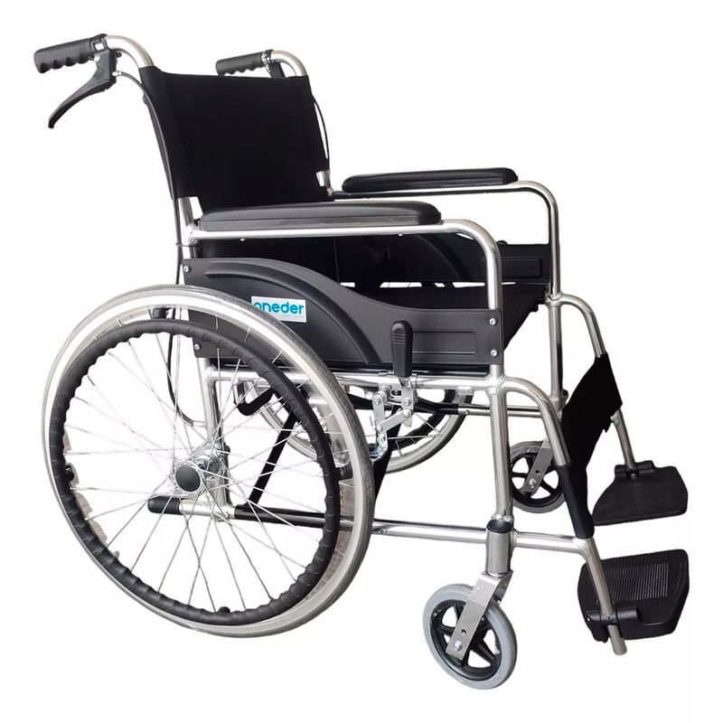 GENERICO - Silla De Ruedas Aluminio Liviana Plegable Doble Freno Oneder KJT106G