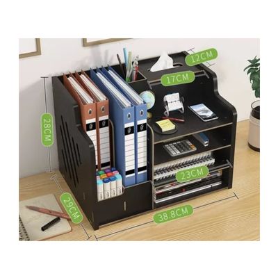 Imagen 2 del producto Organizador Libro Carpetas Madera Oficina Con Porta Lapiz