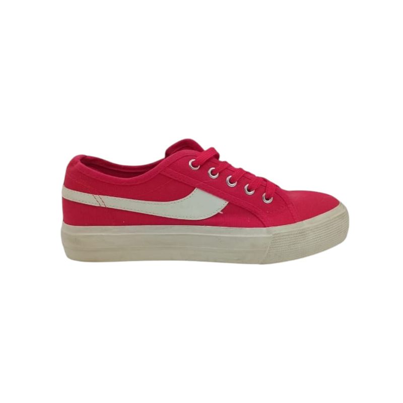HERIEL - Zapatilla Roja Textil Mujer