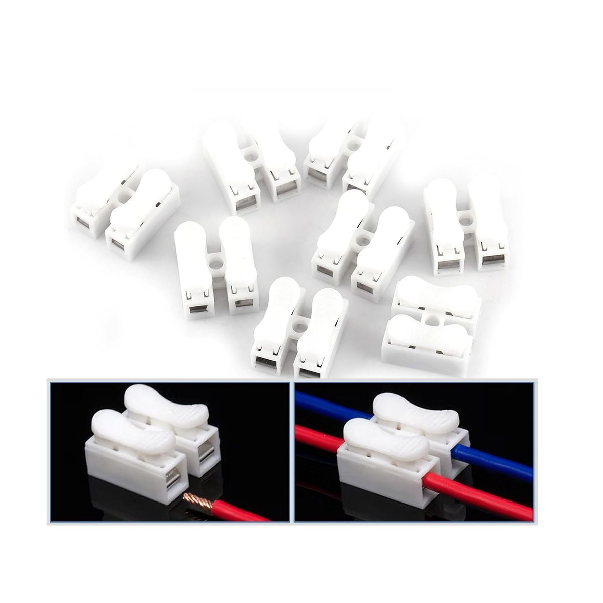 Conector Rápido Regleta para 2 Polos 4-6mm2 (5 unidades), marca GENERICO - Foto 2