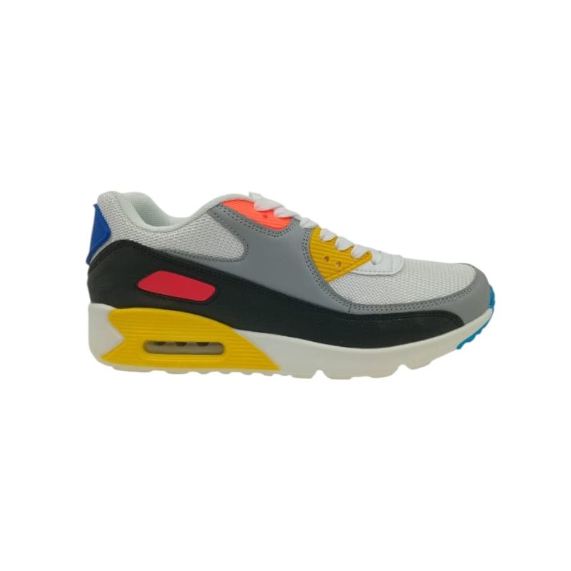 HERIEL - Zapatilla Gris Multicolor Plataforma 