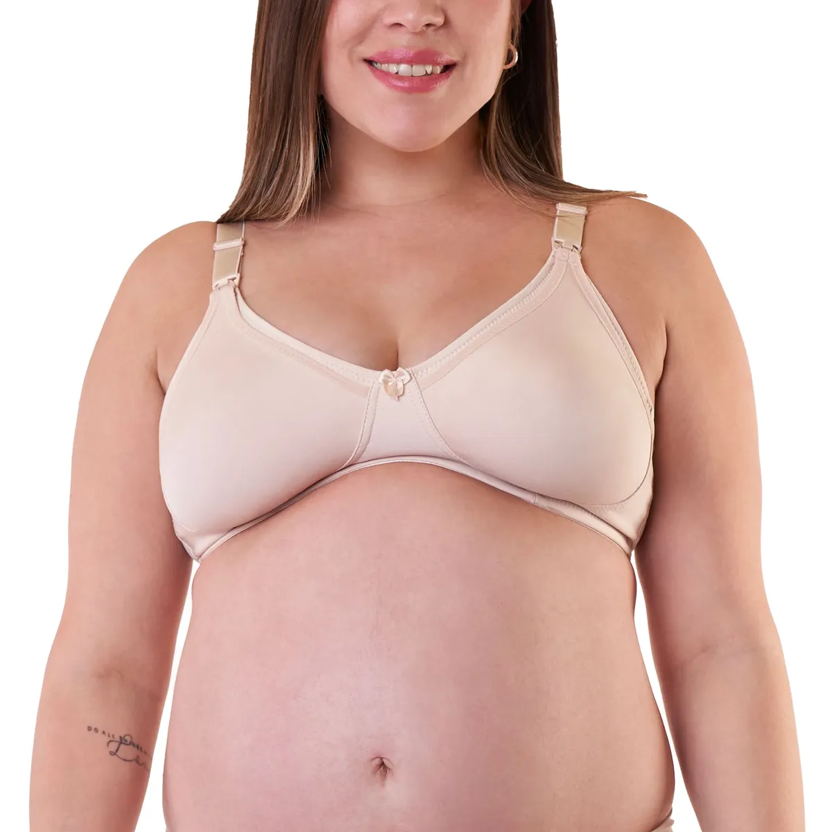 BAZIANI - Sostén Maternal Baziani 3405 Prehormado Beige Blanco y Negro