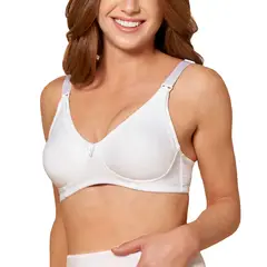 BAZIANI - Sostén Maternal 3405 Prehormado Beige Blanco y Negro
