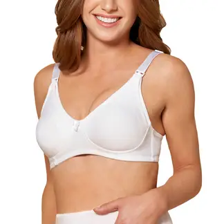 BAZIANI - Sostén Maternal 3405 Prehormado Beige Blanco y Negro
