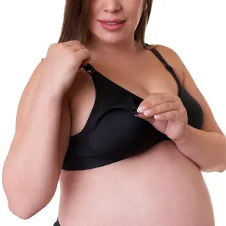 BAZIANI - Sostén Maternal 3405 Prehormado Beige Blanco y Negro