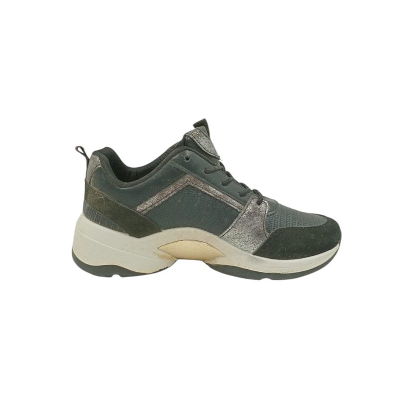 HERIEL - Zapatilla Negra Plataforma Mujer
