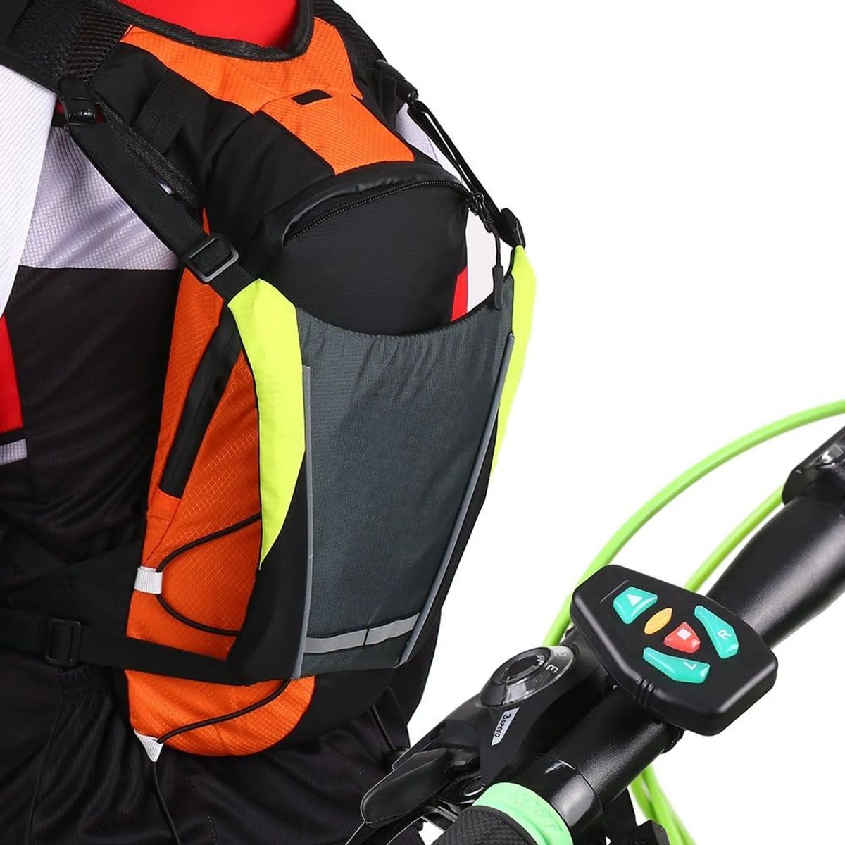 MOVI - CHALECO CON SEÑALIZADOR LED PARA BICICLETA SCOTTER