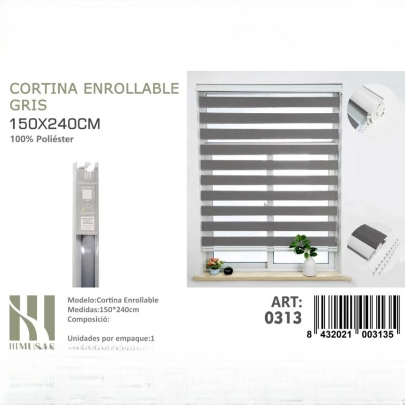 ANGELES DEL HOGAR - CORTINA ROLLER DUO LISA 150CM X 240CM