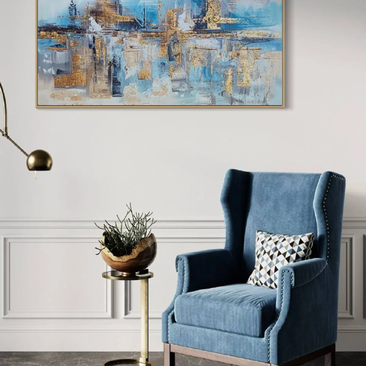 DEKAM DISEÑO - CUADRO PORCELANA DIAMANTES DISEÑO ALIAN  140X70 CMS