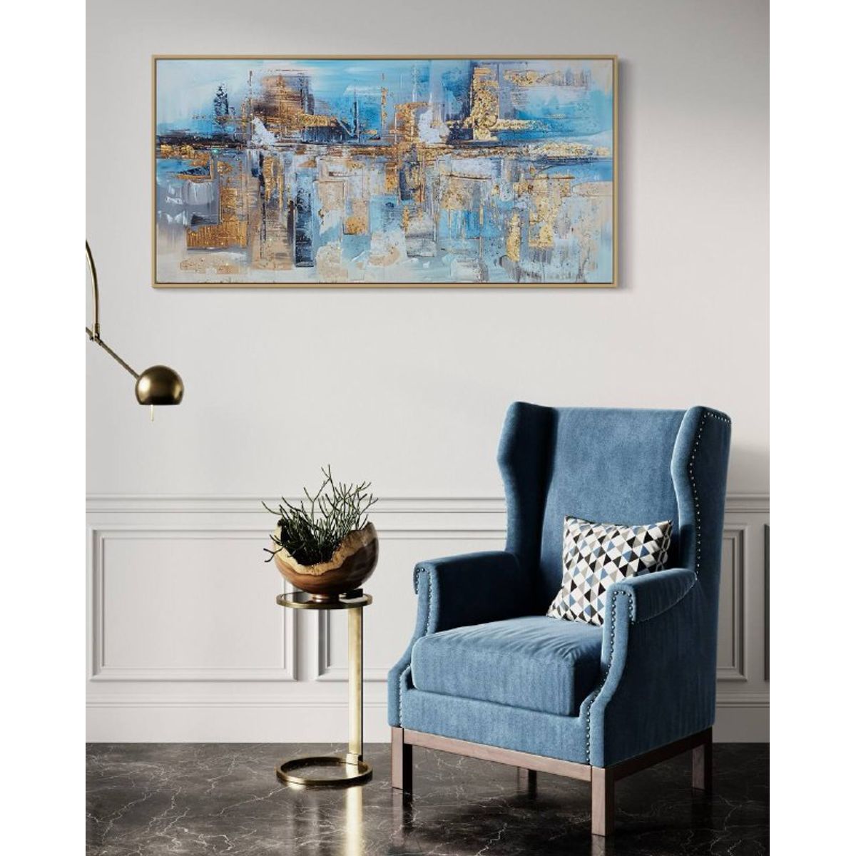 DEKAM DISEÑO - CUADRO PORCELANA DIAMANTES DISEÑO ALIAN  140X70 CMS