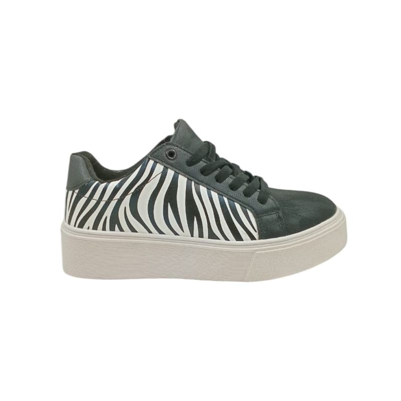 HERIEL - Zapatilla Negra Print Mujer