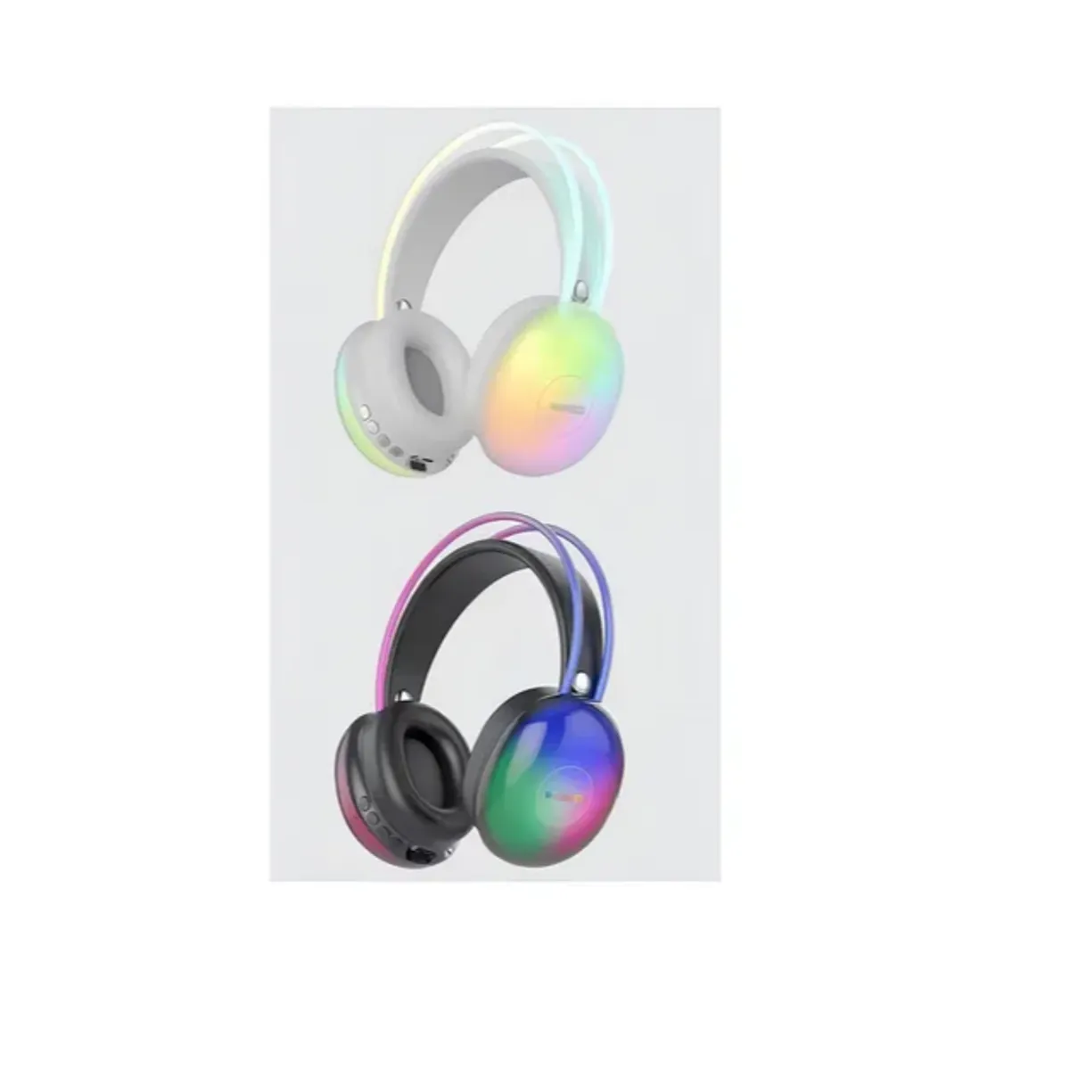 GENERICO - Auriculares Inalámbricos Bluetooth 5.3 Micrófono Wk30 Rgb Color Gris