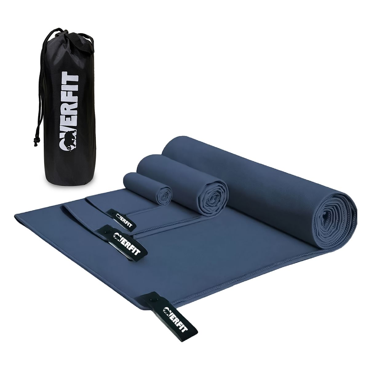 OVERFIT - Toallas Microfibra Secado Rapido Overfit Absorbentes Pack X3