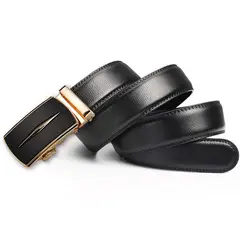 SN SONEC - Cinturón ejecutivo hebilla automática hombre Modelo Coupe Dorado