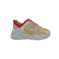 HERIEL - Zapatilla Beige Plataforma Mujer