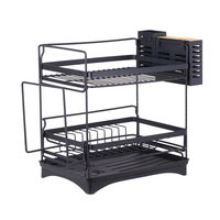 Secaplatos de 2 niveles negro