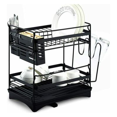 Imagen 2 del producto Secaplatos de 2 niveles negro