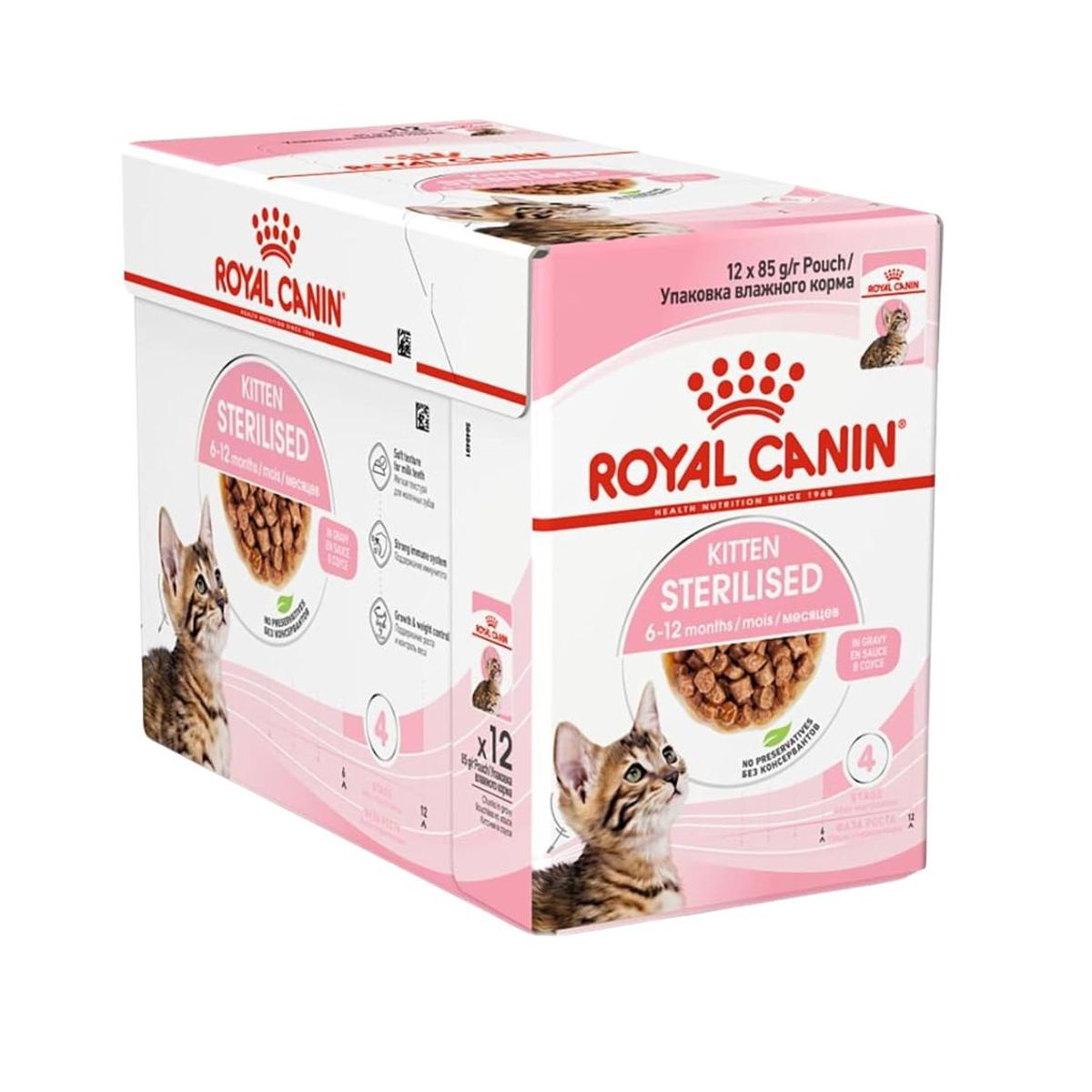 ROYAL CANIN - Royal Canin Kitten Sterilised Pouch 85g Gatos - Pack 12 Sobres