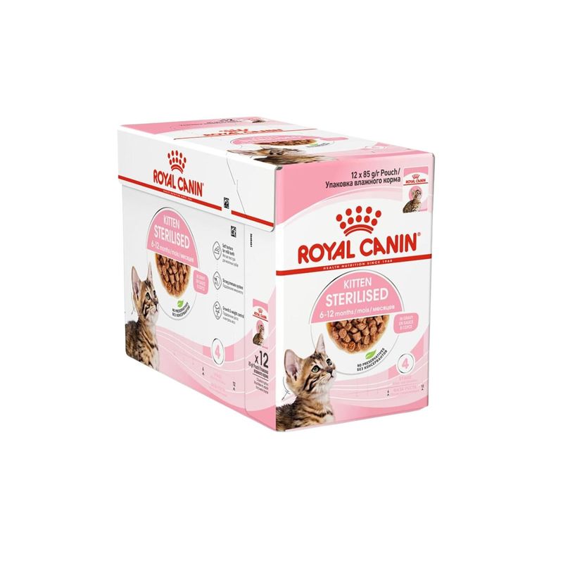 ROYAL CANIN - Royal Canin Kitten Sterilised Pouch 85g Pack 12 Gatos