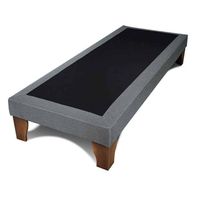 BASE DE CAMA PLAZA Y MEDIA 1.5 GRIS LINO