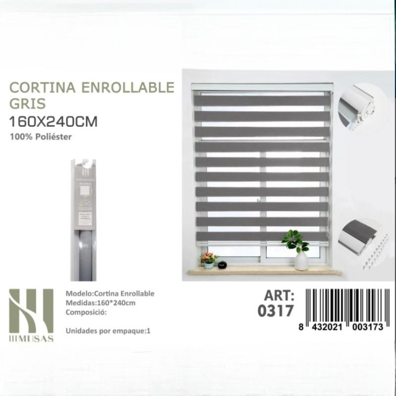 ANGELES DEL HOGAR - CORTINA ROLLER DUO LISA 160CM X 240CM
