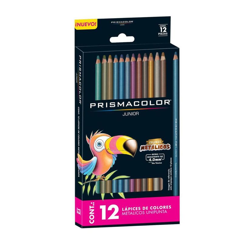 PRISMACOLOR - Prismacolor Junior 12 Lápices De Colores Metálicos