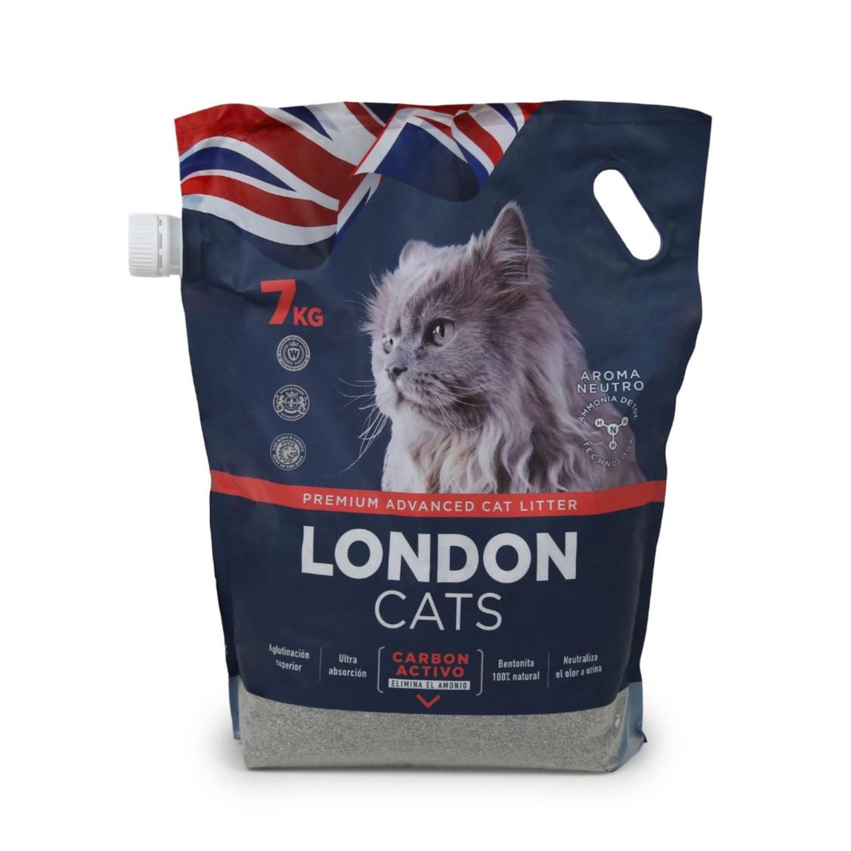 GENERICO - Arena Sanitaria London Cats 7 kg Carbón Activado Gatos