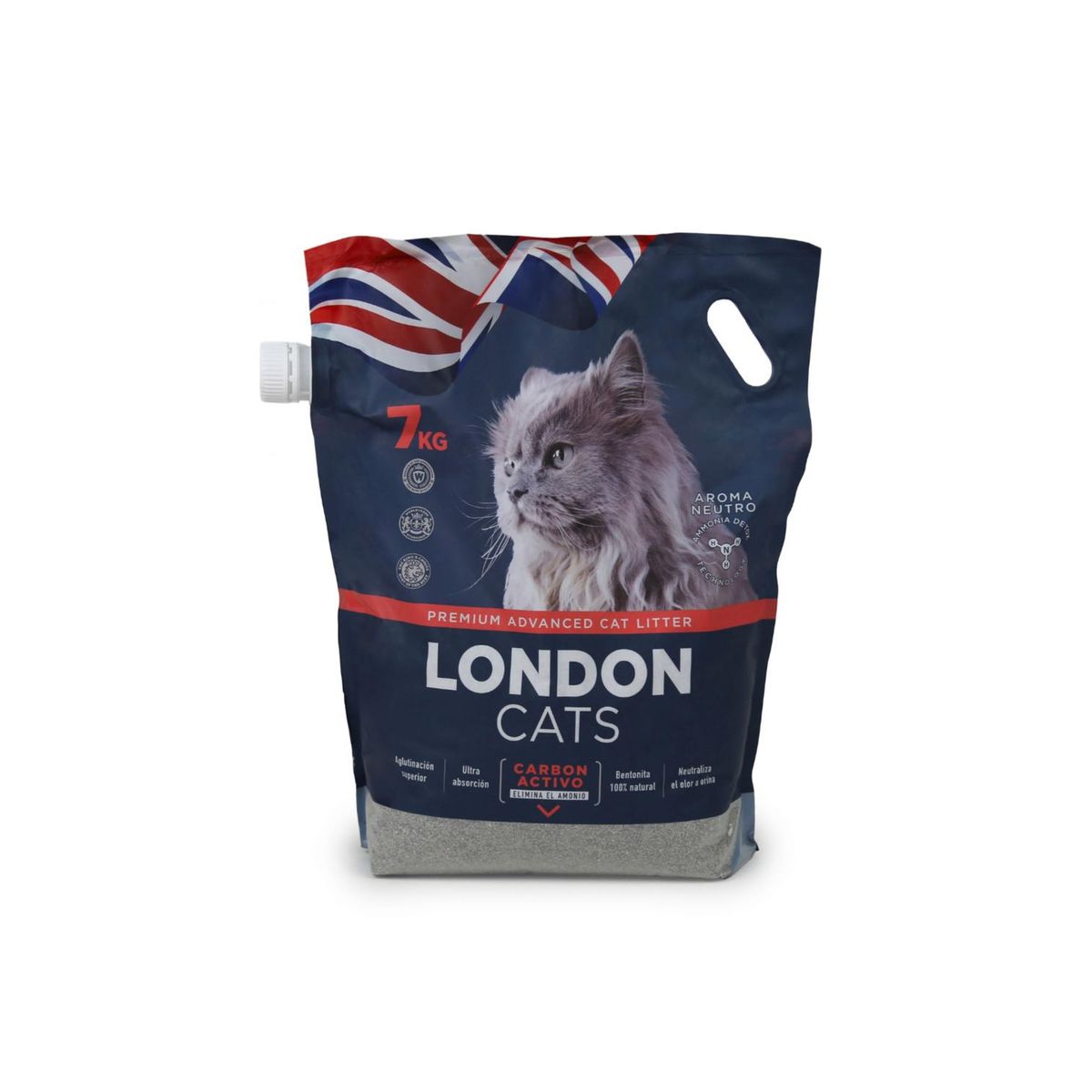 GENERICO - Arena Sanitaria London Cats 7 kg Carbón Activado Gatos
