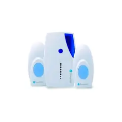 POWERLAB - Timbre Inalámbrico Doble Led - Blanco