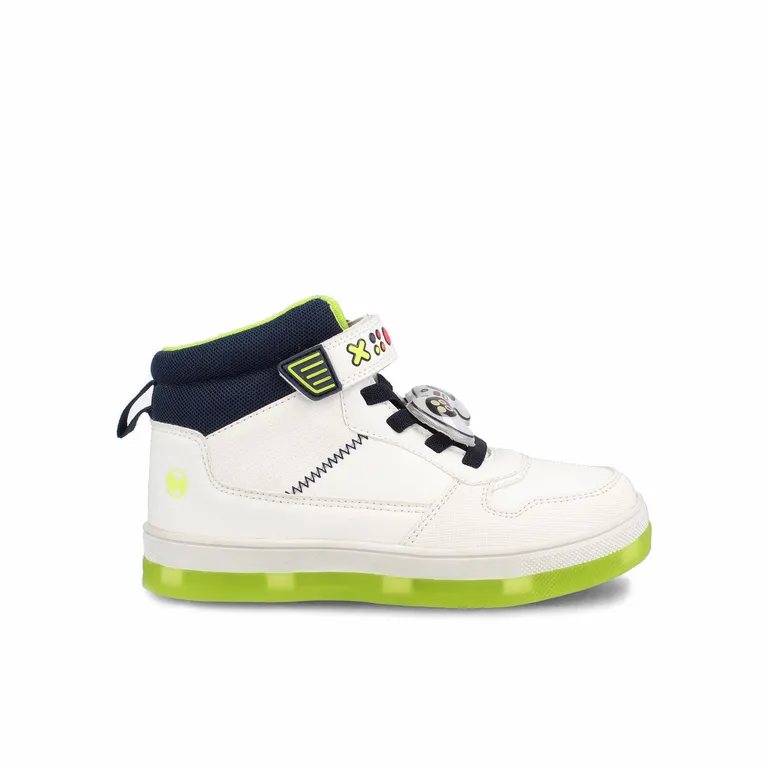 Zapatilla Niño Bubblegummers Nate Blanco - Azul Marino