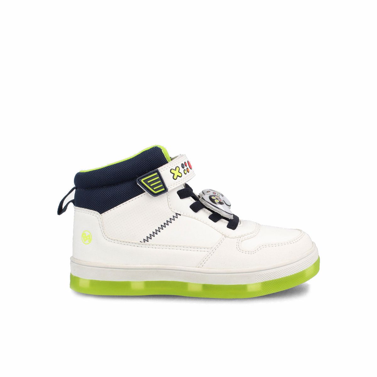 BUBBLE GUMMERS - Zapatilla Niño Bubblegummers Nate Blanco - Azul Marino