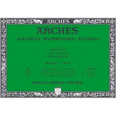 ARCHES - Block Acuarela 300gr Grano Fino 20 Hojas 18 x 26 cm