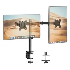 FACTORYTECH - Soporte Articulado Doble Monitor 13-27 Pulgadas Negro Goforit