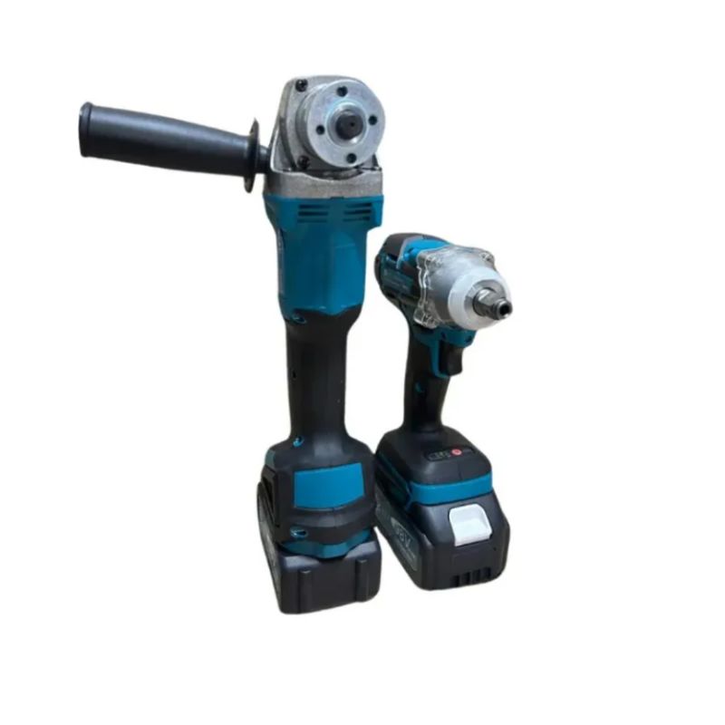 GENERICO - Set Esmeril Y Llave De Impacto Inalámbrica + 2 Baterías 98v