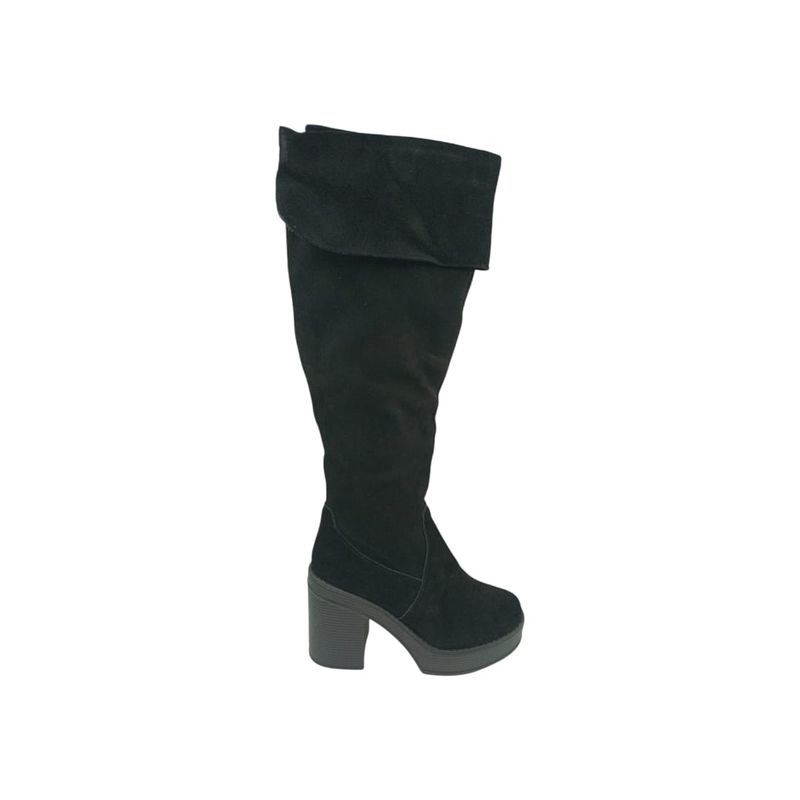 HERIEL - Bota Negra Plataforma Mujer
