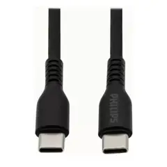 PHILIPS - CABLE DE DATOS Y CARGA TIPO-C A TIPO-C DLC4001CB NEGRO