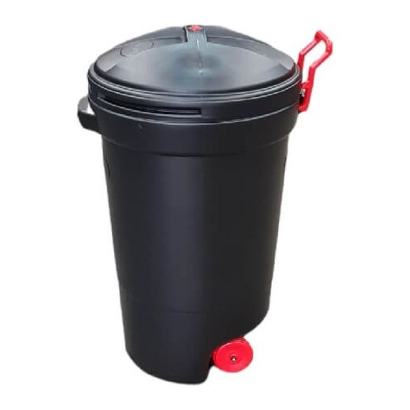 WENCO - Basurero Contenedor Tacho Redondo Con Rueda 125 Litros Wenco