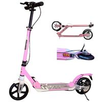 Scooter Monopatín Niños Adultos Con Freno Disco Rosado