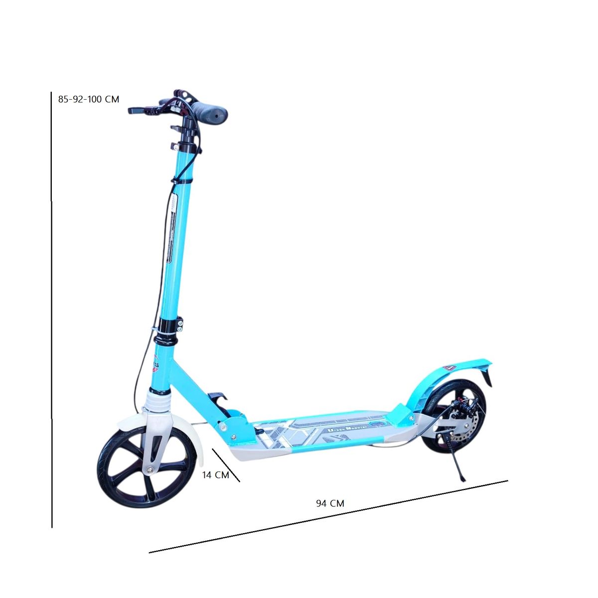 GENERICO - Scooter Monopatín Niños Adultos Con Freno Disco Celeste