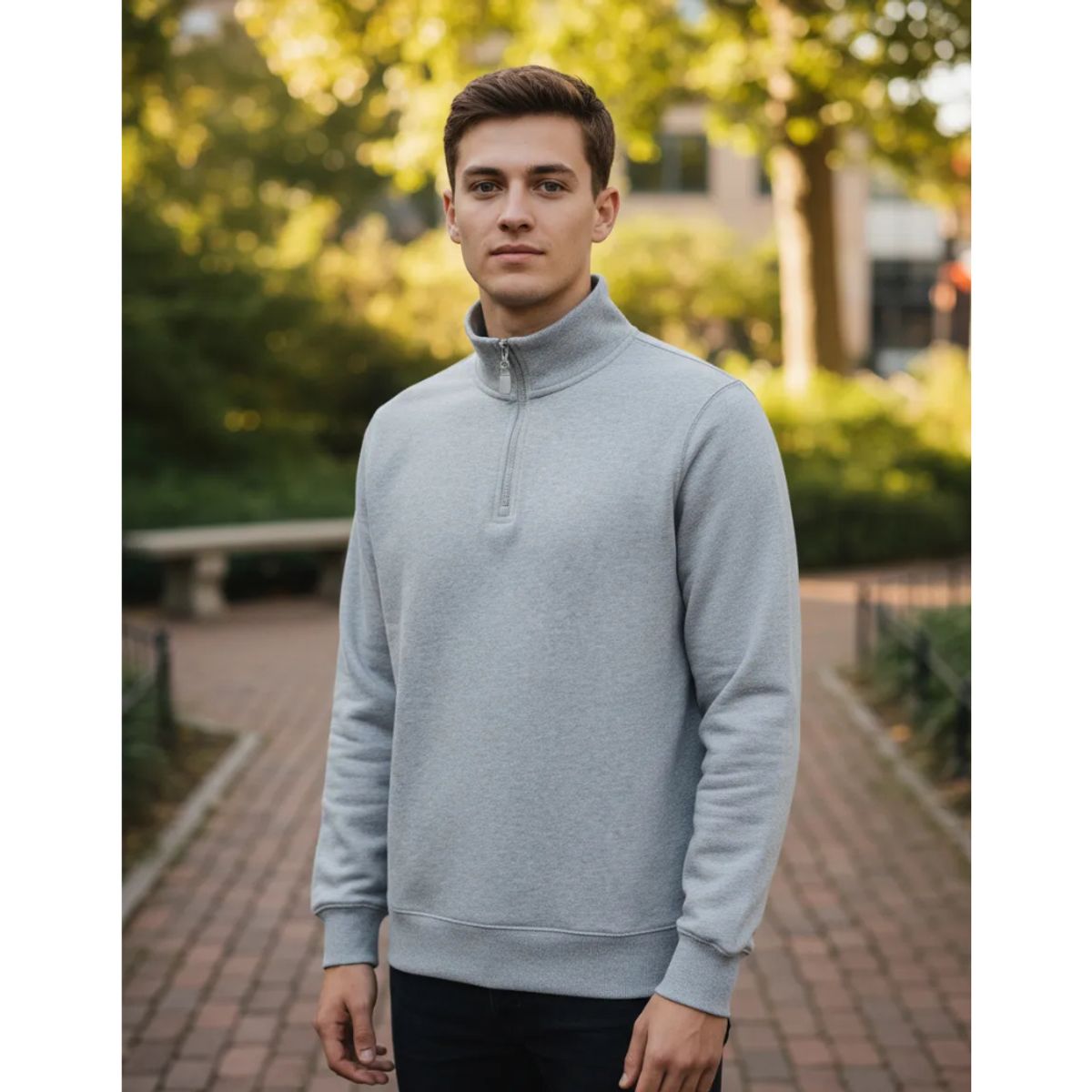 T-WORLD - Polerón Medio Cierre Manga Larga