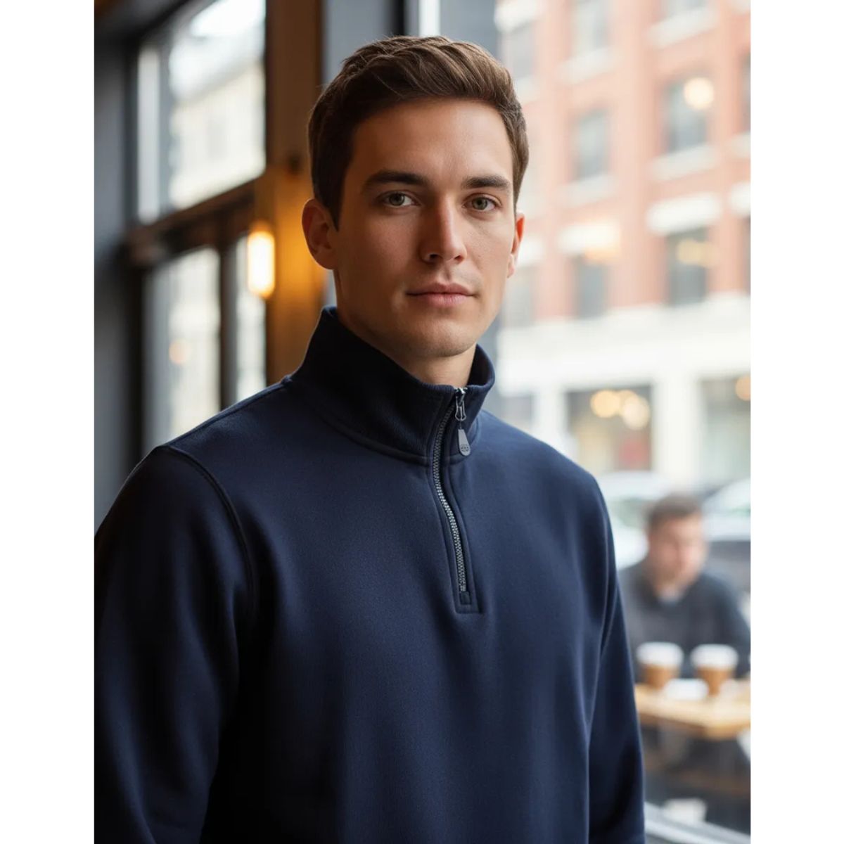 T-WORLD - Polerón Medio Cierre Manga Larga