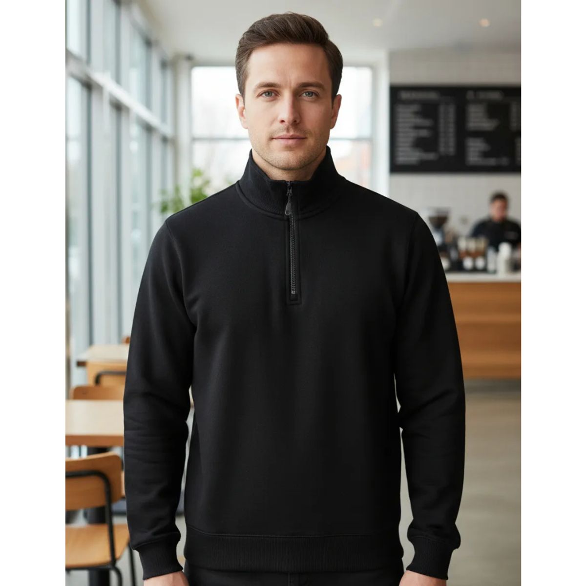 T-WORLD - Polerón Medio Cierre Manga Larga