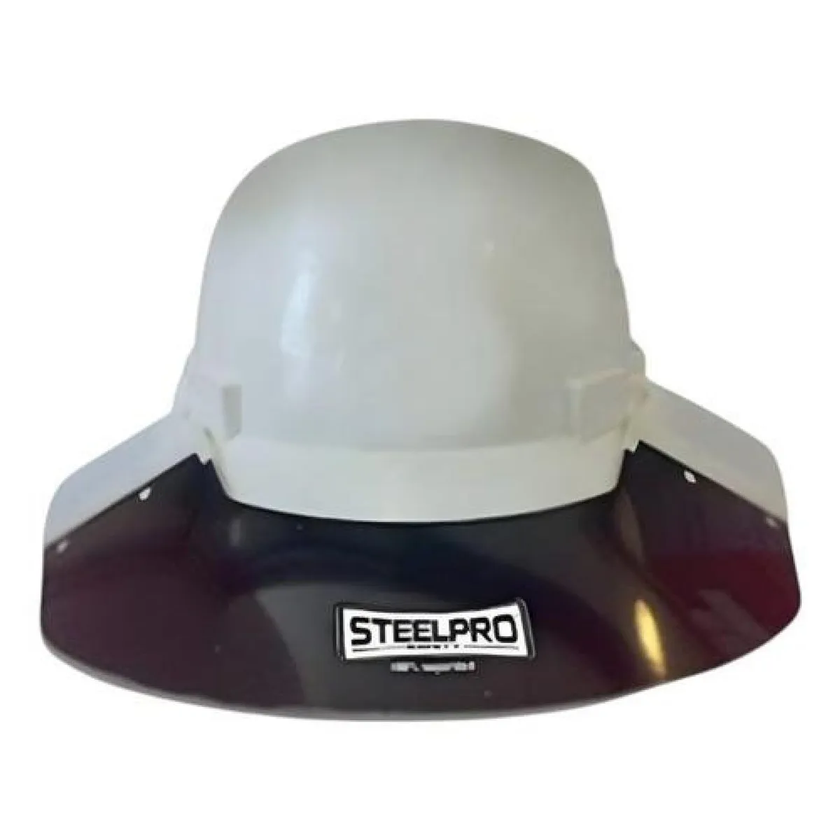 STEELPRO - Protector Solar Tipo Ala Para Casco De Seguridad - Blanco